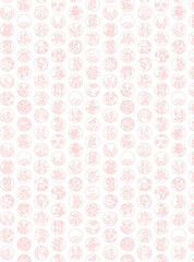 円形ミニ花札の壁紙用イラスト