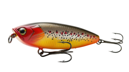 Fishing lures on a transparent background