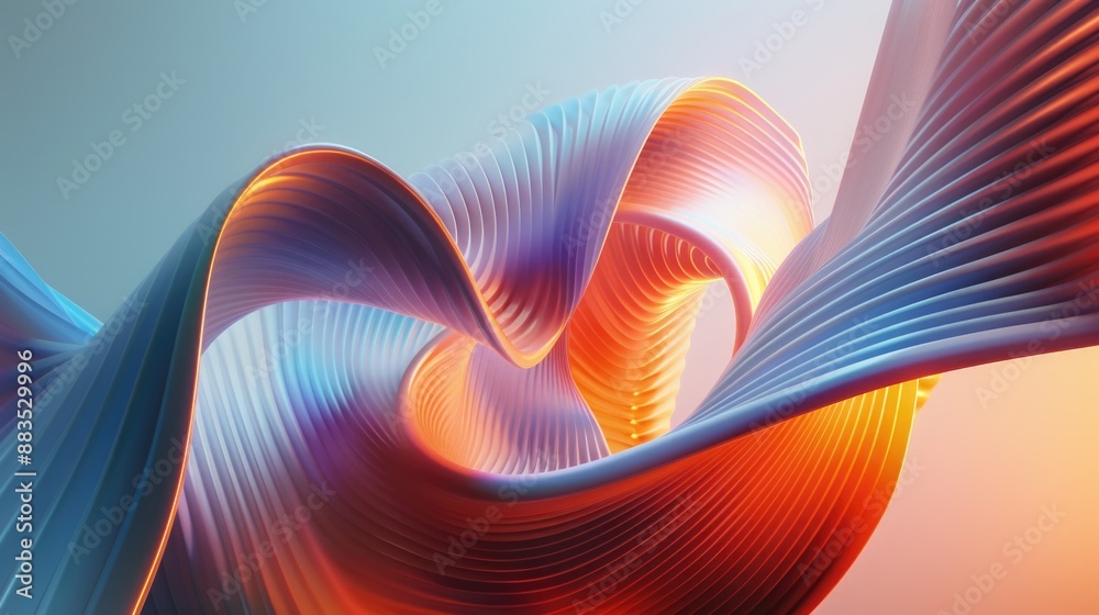 Poster A close-up view of a vibrant and abstract design