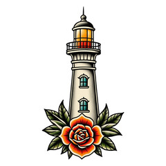 Illustration in Traditional American Tattoo Style