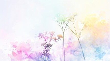 Floral background, colorful style. Colorful delicate flowers on a white background. Background, texture