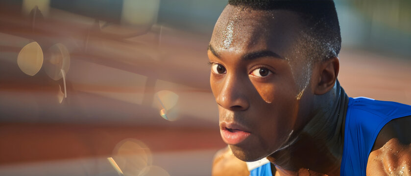 Athlete in motion, jumping, running, and throwing in decathlon competition, showcasing impressive strength and agility.