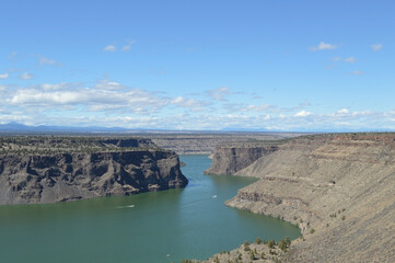 Panoramic View of Lake Billy Chinook on a Clear Day