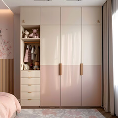 A large closed wardrobe for childrens room