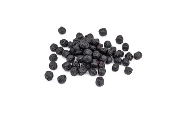  dried aronia on a white background.