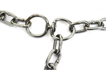 Obraz premium Metal chain isolated on white background