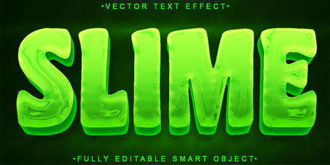 Green Fluid Slime Vector Fully Editable Smart Object Text Effect