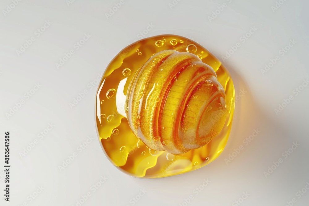 Aufkleber A close-up view of a glass object sitting on a table, suitable for use in product photography or as an illustration