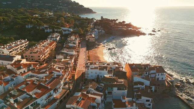 Calella de Palafrugell village at sunrise in Catalonia, Costa brava, Spain