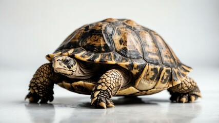 Obraz premium photo of single dragon tortoise for luck isolated in p background