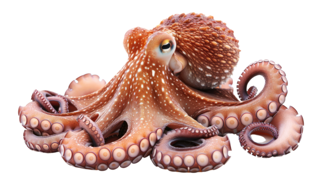 Octopus on a transparent background