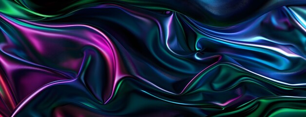 Obraz premium Neon Dreams Abstract Digital Art on Fabric