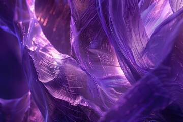 Obraz premium A close-up shot of purple feathers against a purple background, suitable for use in beauty or fashion designs