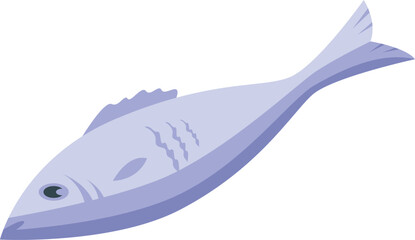 Obraz premium Minimalist illustration featuring a freshly caught fish, ideal for projects related to fishing, seafood, and healthy eating