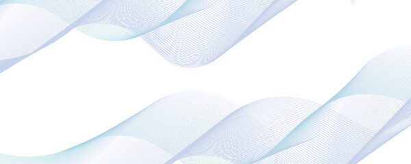 Abstract blue purple gradient flowing wave lines on white background. Modern colorful wavy lines pattern design element. Suit for poster, website, banner, presentation, cover, brochure, flyer, header