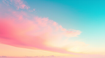 Obraz premium Soft pastel gradient transitioning from pink to blue.