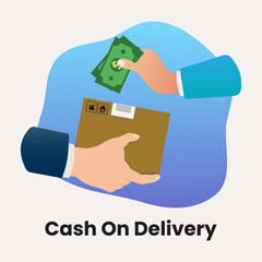 Cash on delivery concept vector illustration
