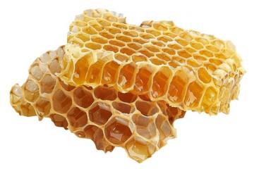 Honeycombs isolated on white background