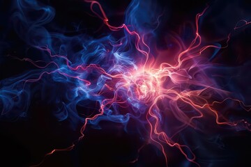 During the electromagnetism experiment, a supernatural scene emerged as magnetic fields and electric currents shimmered with vibrant energy