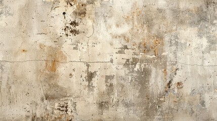 Obraz premium Weathered and Cracked Off-White Concrete Wall Texture