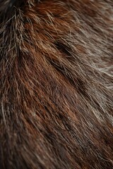Fototapeta premium A detailed view of a horse's hair with individual strands visible
