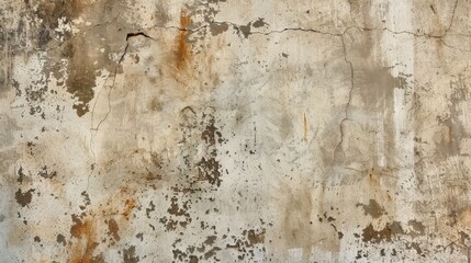 Weathered cement wall texture with cracks and stains