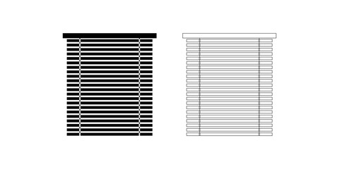 bamboo Window blind icon set