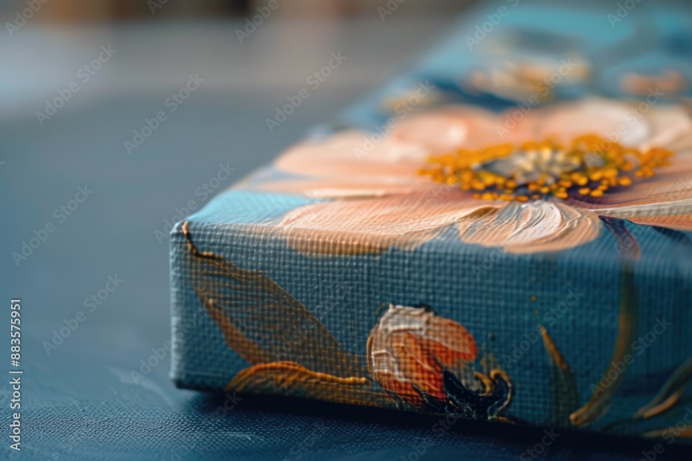 Poster A close-up view of a box on a table