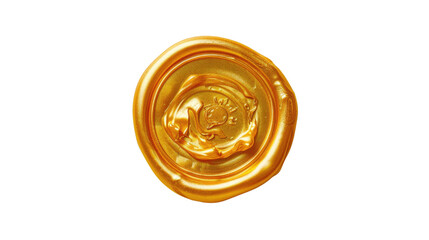 Wax seal on transparent background