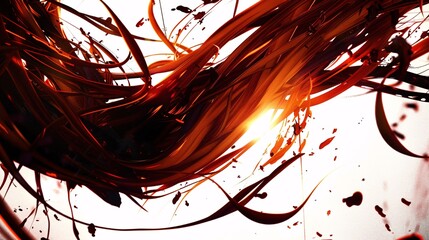 Abstract Red and Orange Swirls