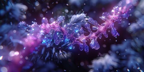 Fototapeta premium High-Fidelity Microscopic Views of DNA and Cells in Nature