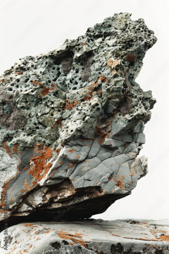 Aufkleber a rock with interesting geological formations on its surface, ideal for use in travel or nature-rela