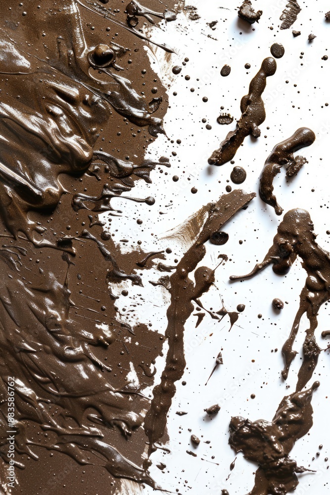 Poster A close-up shot of a single piece of chocolate on a table