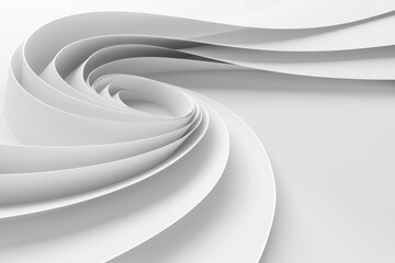 Obraz premium Abstract White Swirling Shapes Background A Minimalist Design Element with Movement and Flow