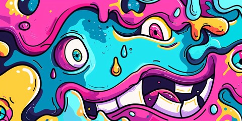 Obraz premium Abstract Colorful Monster Illustration