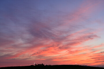 朝焼けの綺麗な景色