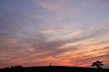 朝焼けの綺麗な景色