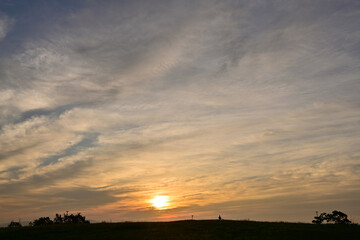 朝焼けの綺麗な景色
