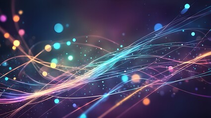 A colorful, swirling line of dots and lines that creates a sense of movement