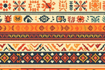 Aztec Vintage Embroidery aztec, artistry, vintage, embroidery, 
