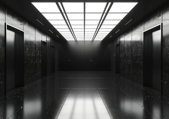 Modern black interior