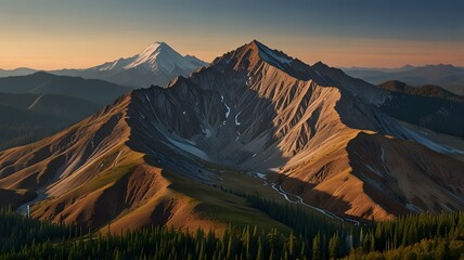 Describe the formation process of residual mountains.
