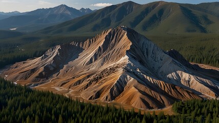 Describe the formation process of residual mountains.
