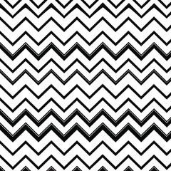 Black zigzag lines seamless pattern vector
