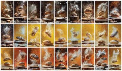 Mega collection of 27 social media story background bread. used for bakery advertising