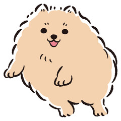 ジャンプする犬のイラスト