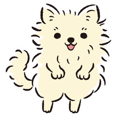 ジャンプする犬のイラスト