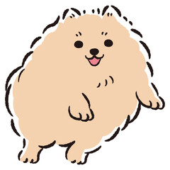 ジャンプする犬のイラスト