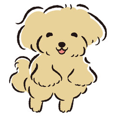 ジャンプする犬のイラスト