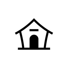 Dog house icon on white background.